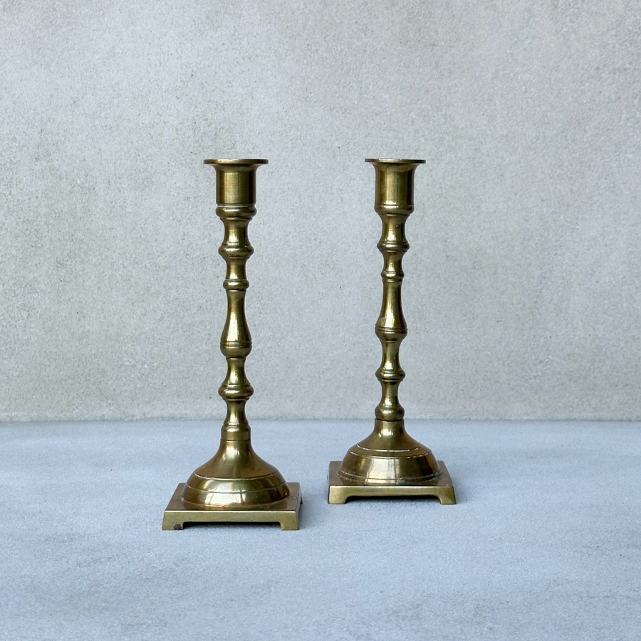 Vintage Brass Candlesticks / Set 2