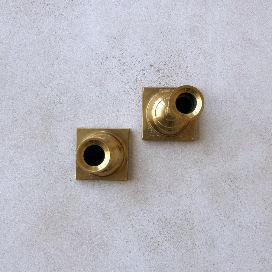 Vintage Brass Candlesticks / Set 2