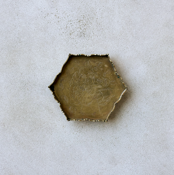 Vintage Hexagon Brass Tray