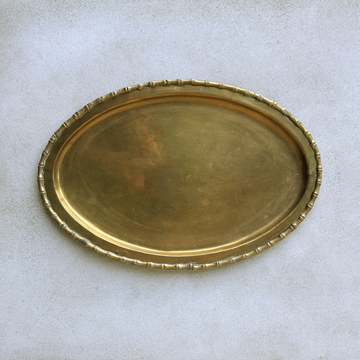 Vintage Oval Brass Tray