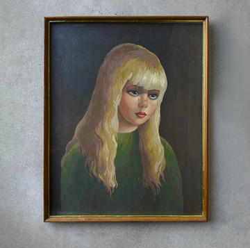 Vintage Paint by Numbers / Girl with Tear