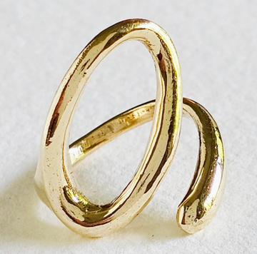 Brass Open Wrap Ring