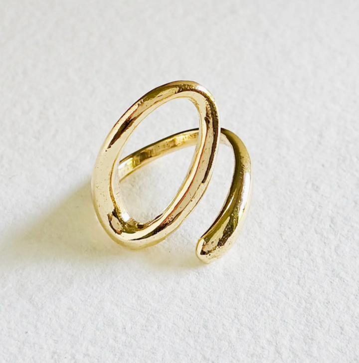 Brass Open Wrap Ring