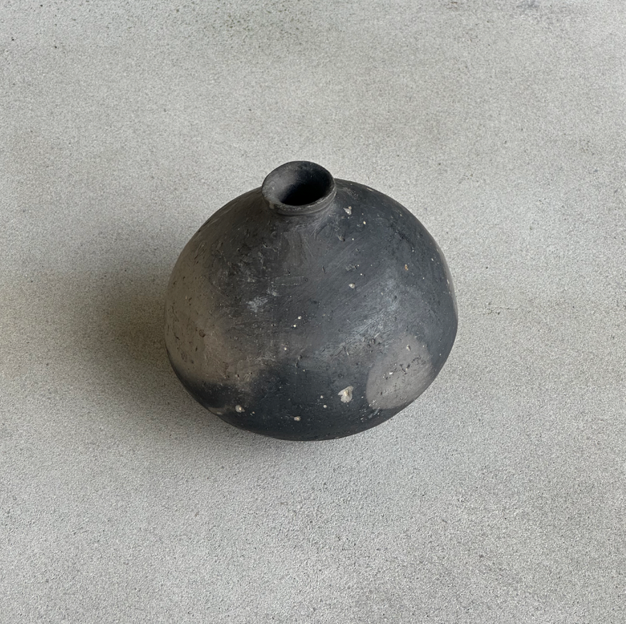 Vintage Raku Round Bottom Vase