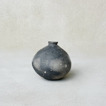 Vintage Raku Round Bottom Vase