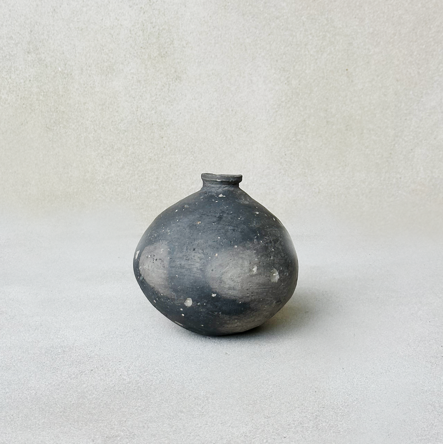 Vintage Raku Round Bottom Vase