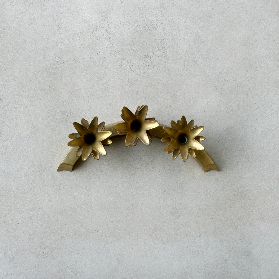 Vintage Pineapple Leaf Candleholder / set 2