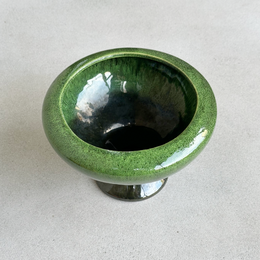Vintage Green Haegar Pedestal Planter