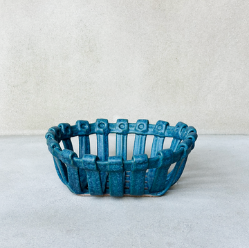 Aqua Pottery Basket