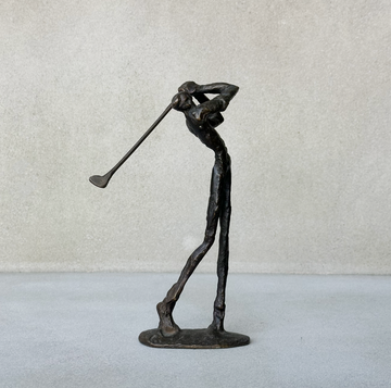 Vintage Metal Golfer Sculpture