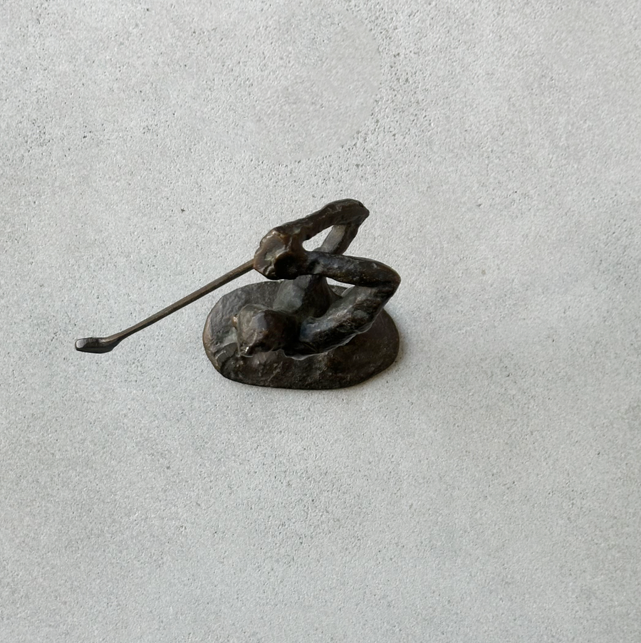 Vintage Metal Golfer Sculpture