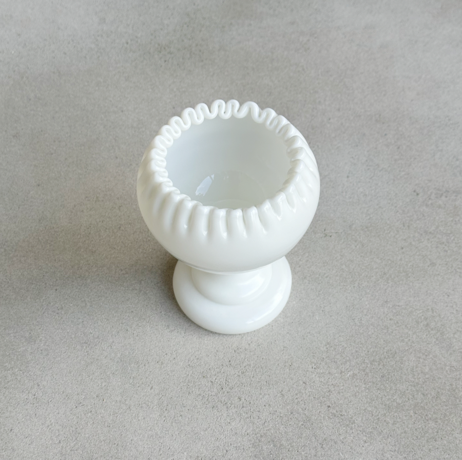 Vintage Milk Glass Pedestal Bowl