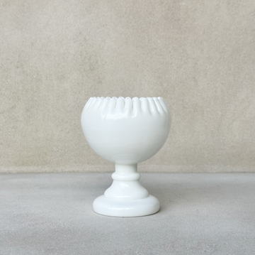 Vintage Milk Glass Pedestal Bowl