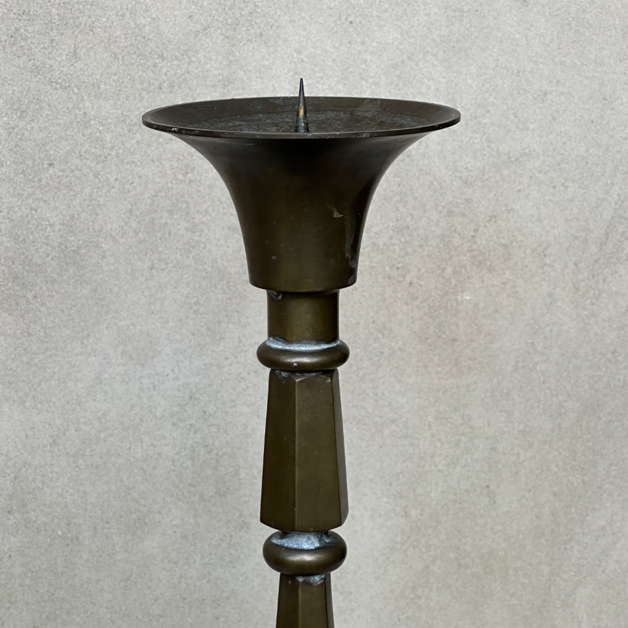Vintage Tall Brass Pillar Stand