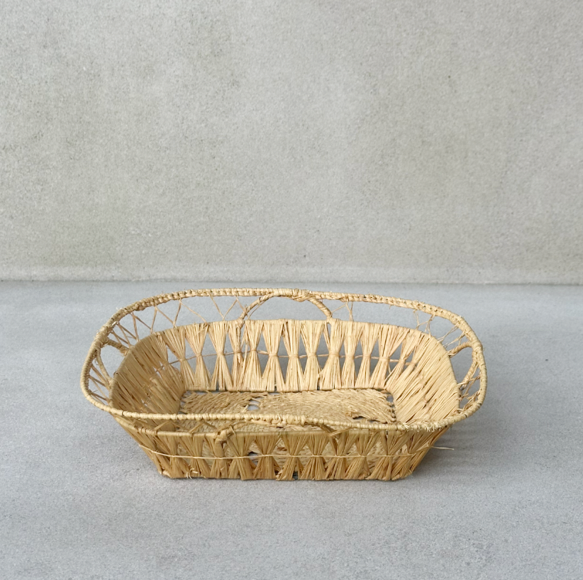 Vintage Woven Square Basket
