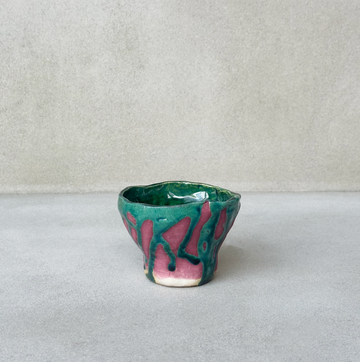 Vintage Magenta and Teal Pottery
