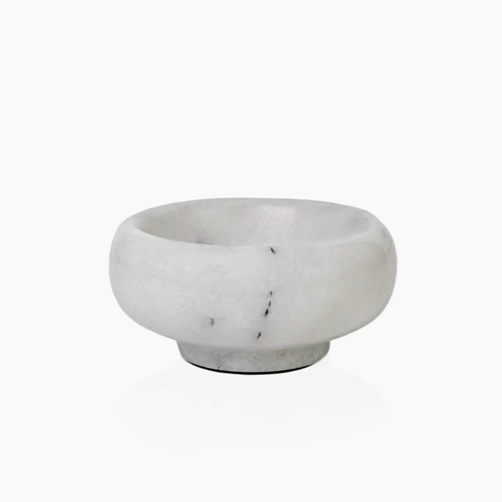 White Marble Pinch Bowl, 1 oz Condiment Bowl (Copy)
