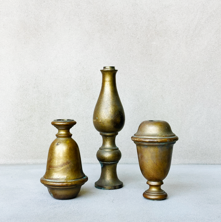 Vintage Brass Tall Vase/Taper Holder