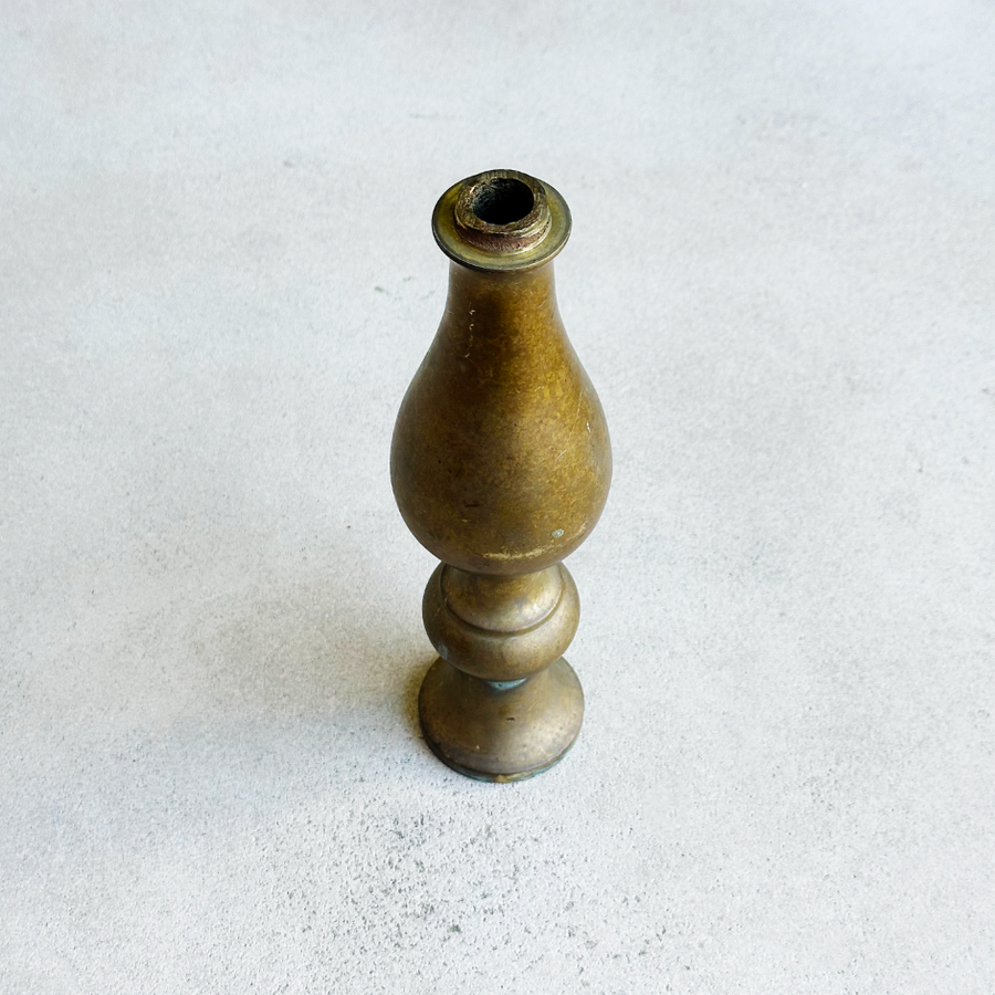Vintage Brass Tall Vase/Taper Holder
