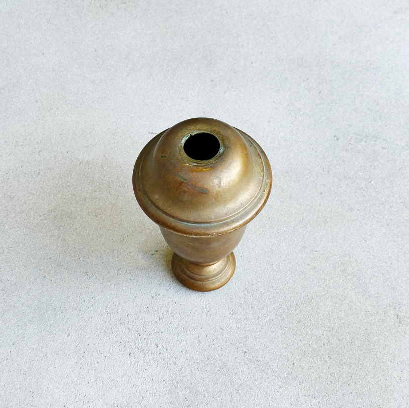 Vintage Brass Tall Vase/Taper Holder