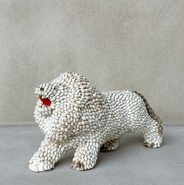 Vintage Shell Art Lion