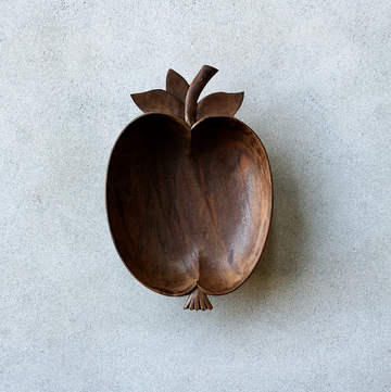 Vintage Wood Pomegranate Bowl