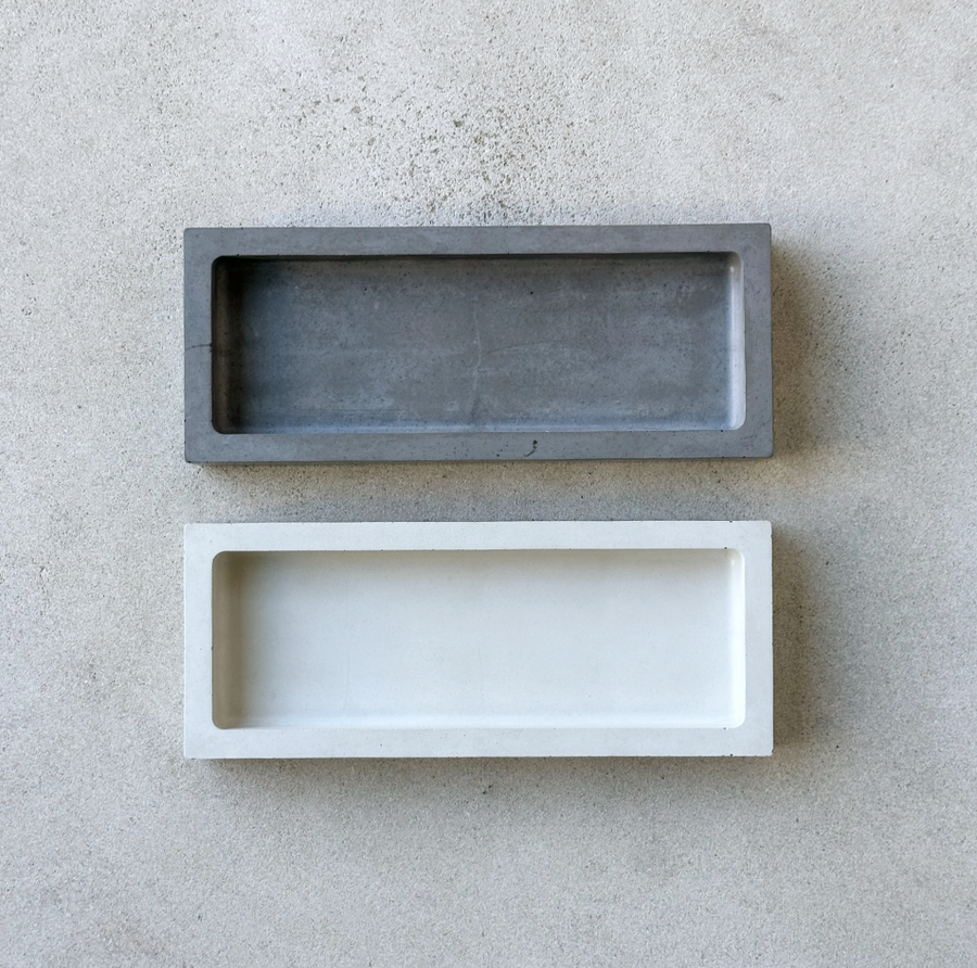Rektangulär | Concrete Tray / Charcoal