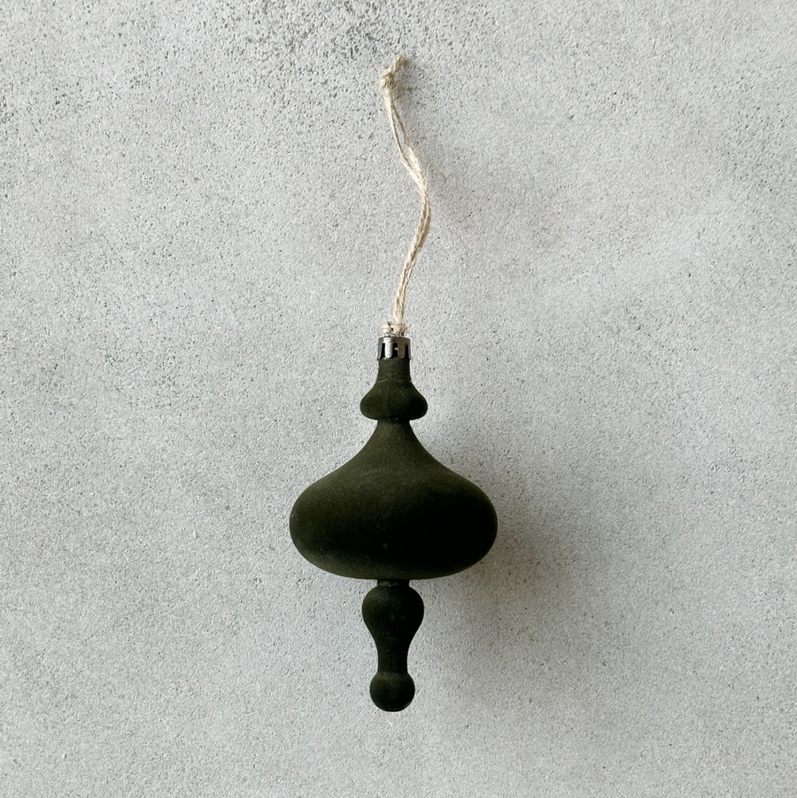 Evergreen Flocked Finial