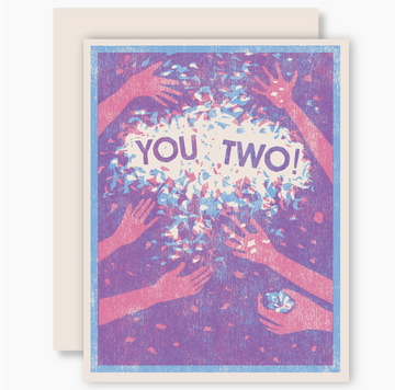 You Two! Confetti Letterpress Card