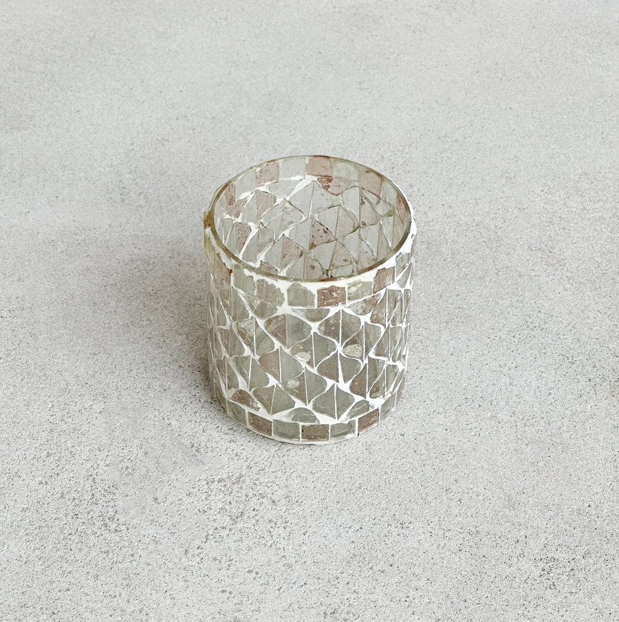 Mosaic Glass Diamond Votive