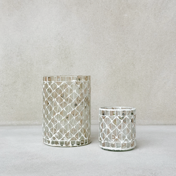 Mosaic Glass Diamond Votive