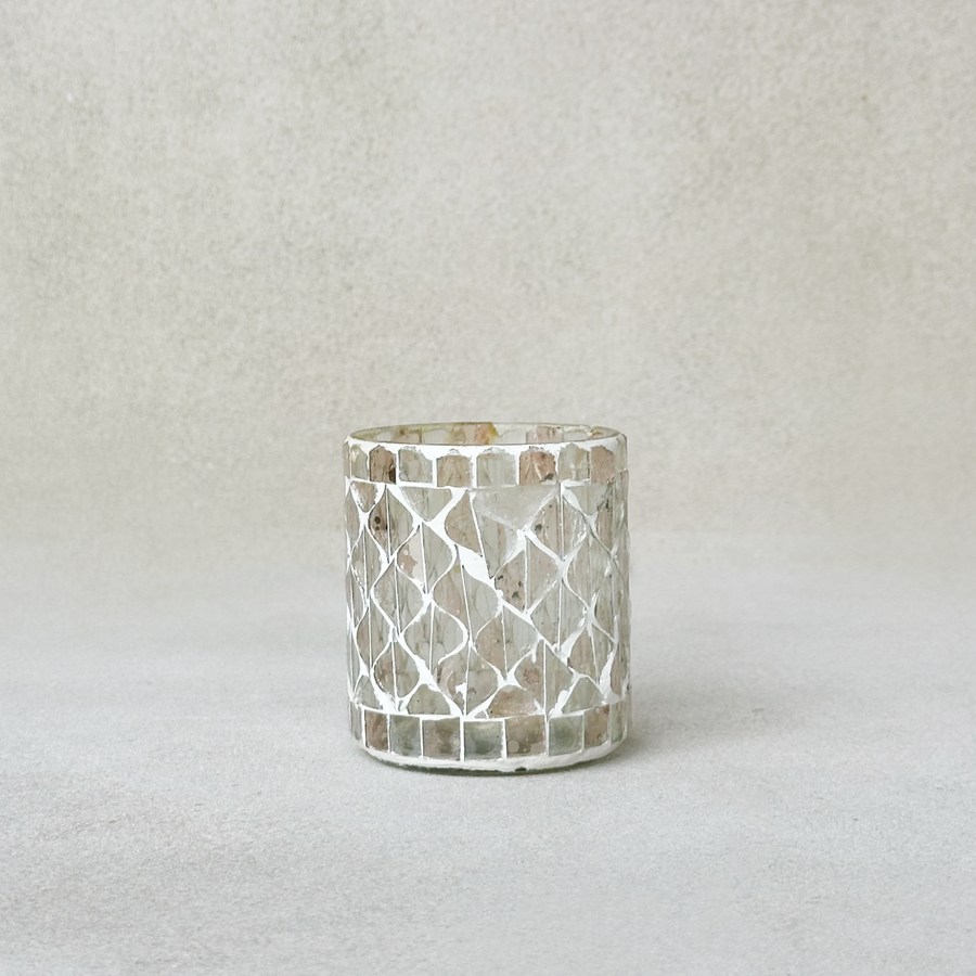 Mosaic Glass Diamond Votive