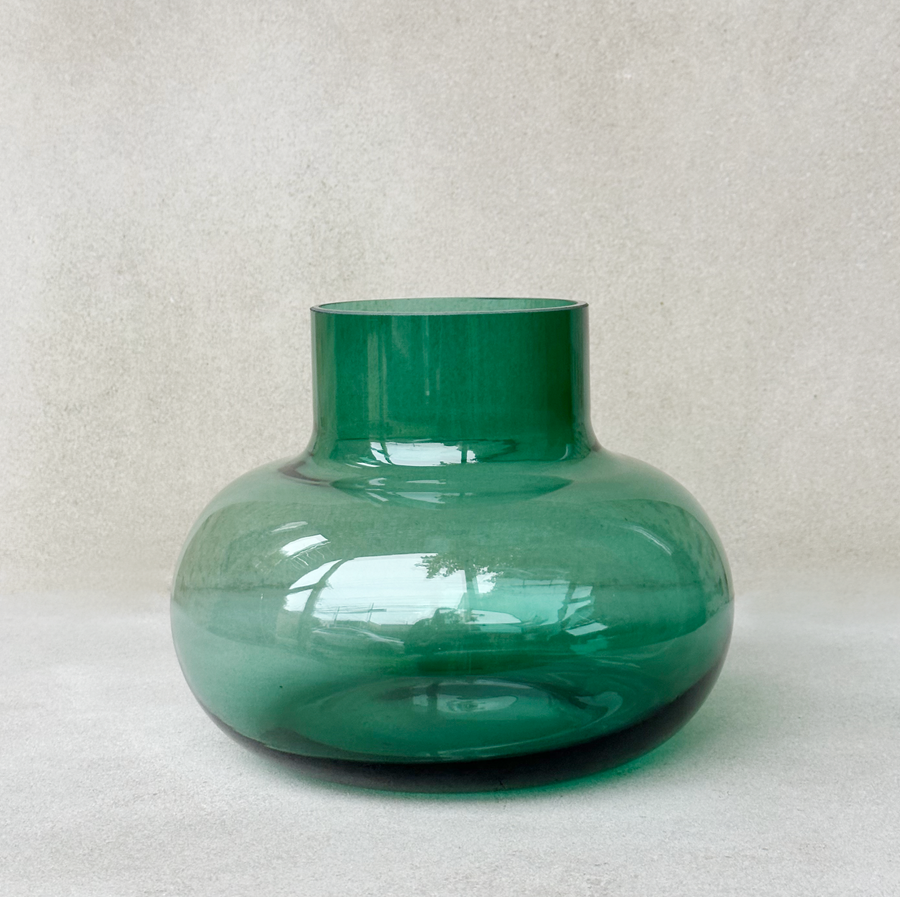 Emerald Green Bubble Vase