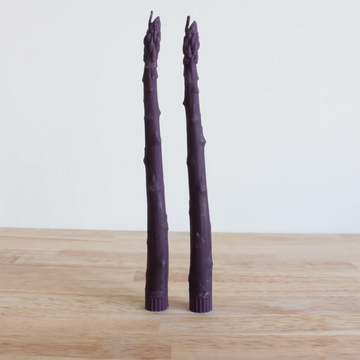 Purple Asparagus Taper Candle