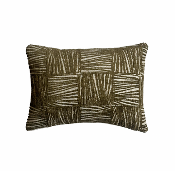 Olive Etched Lumbar Pillow 14