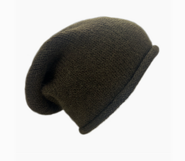 Moss Green Essential Knit Alpaca Beanie