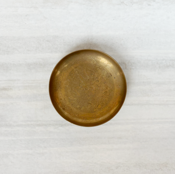 Vintage Brass Footed Tray