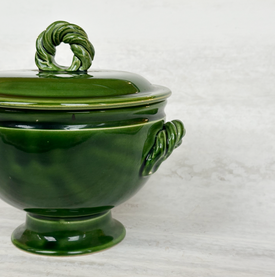 Vintage Green Vallauris Tureen