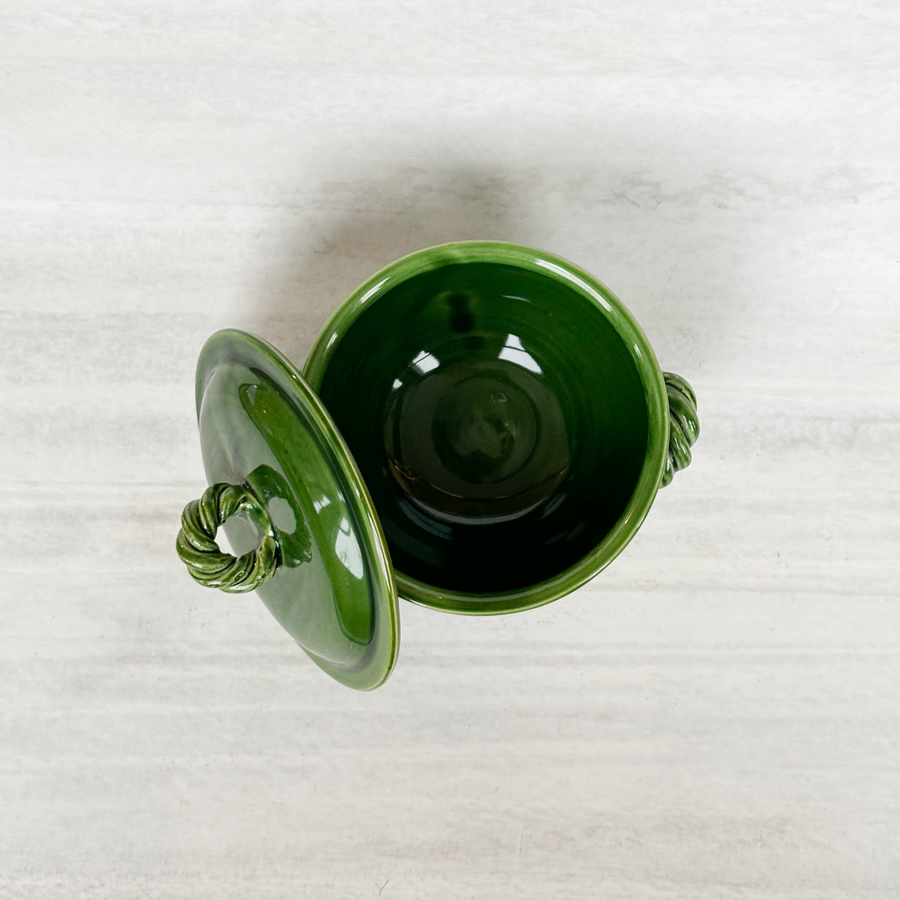 Vintage Green Vallauris Tureen