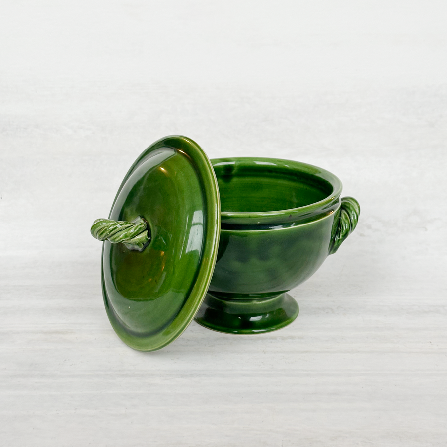 Vintage Green Vallauris Tureen
