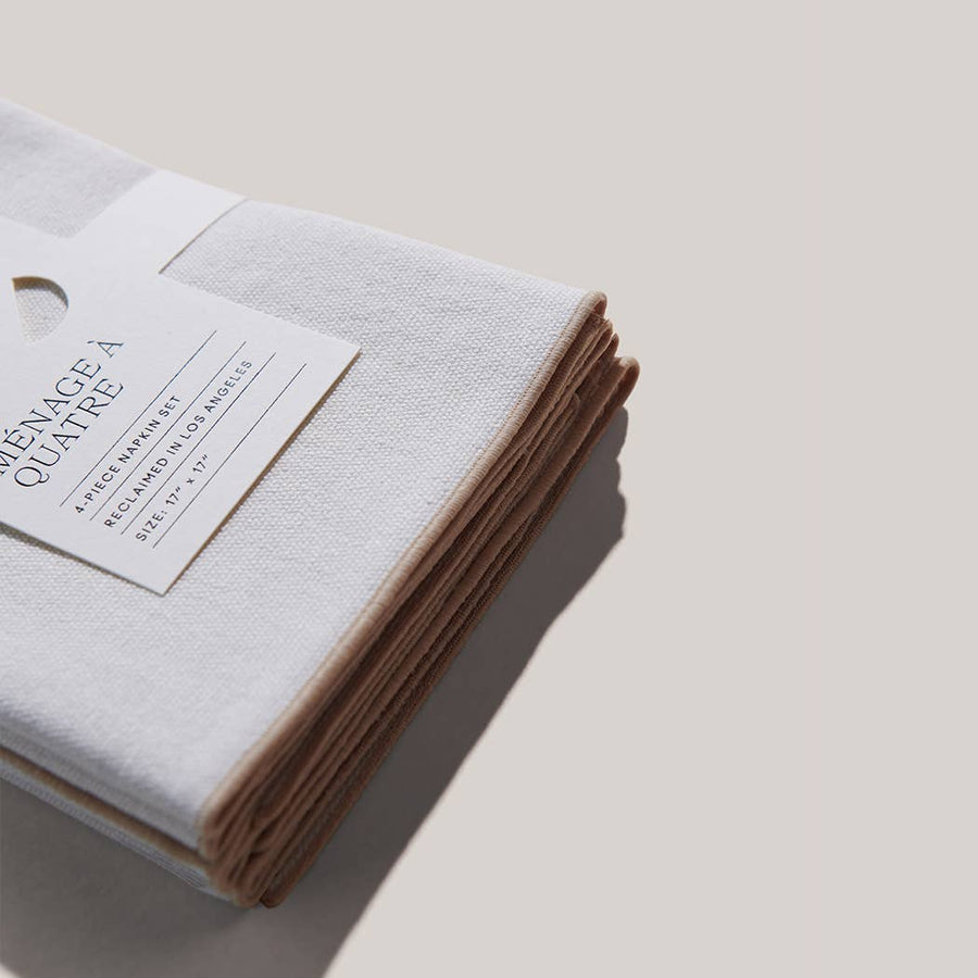 Atelier Saucier Cream Burlap / Crème Napkin Set of 4