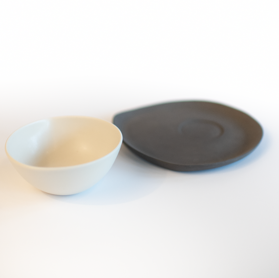 TQD Bowl & Saucer with Indent (set 2)