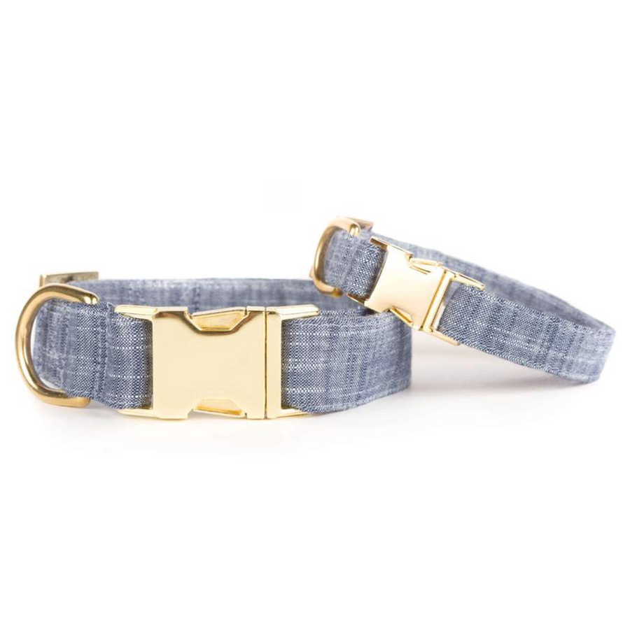 Foggy Doggy Chambray Dog Collar