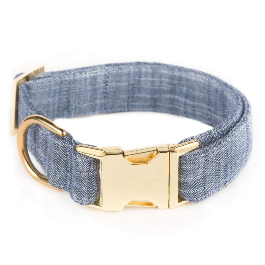 Foggy Doggy Chambray Dog Collar