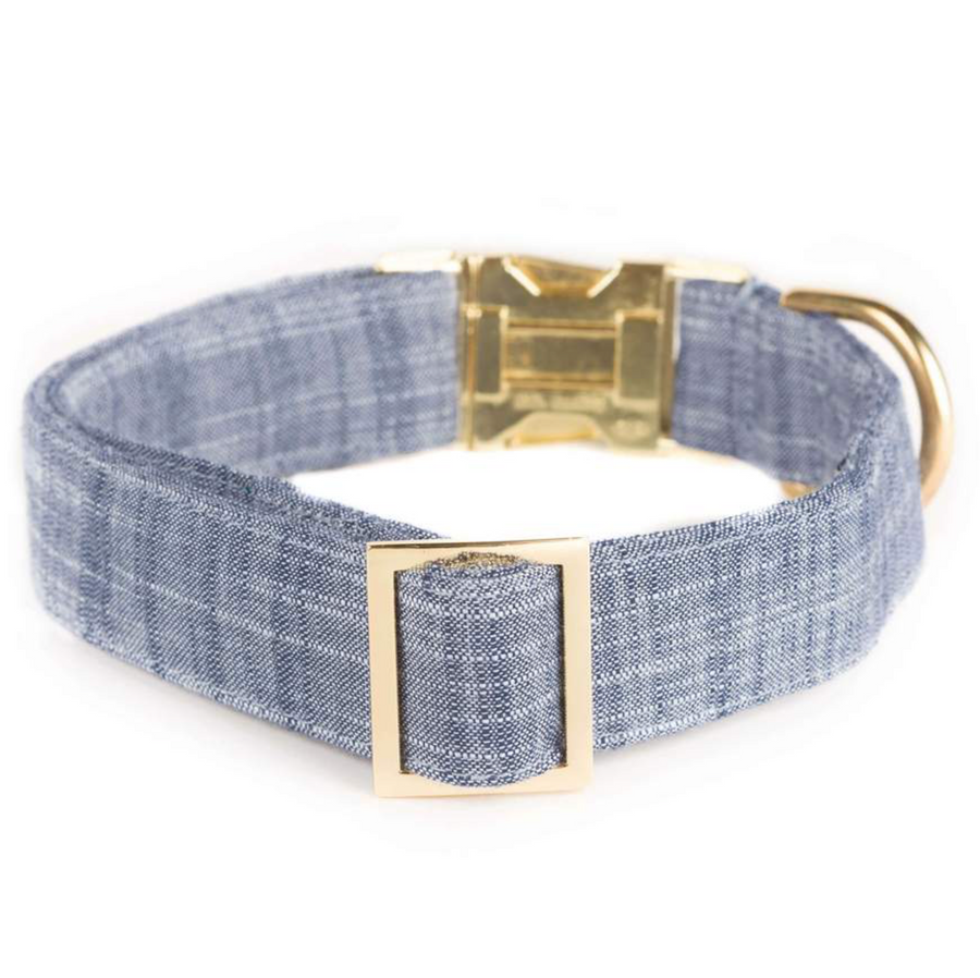 Foggy Doggy Chambray Dog Collar