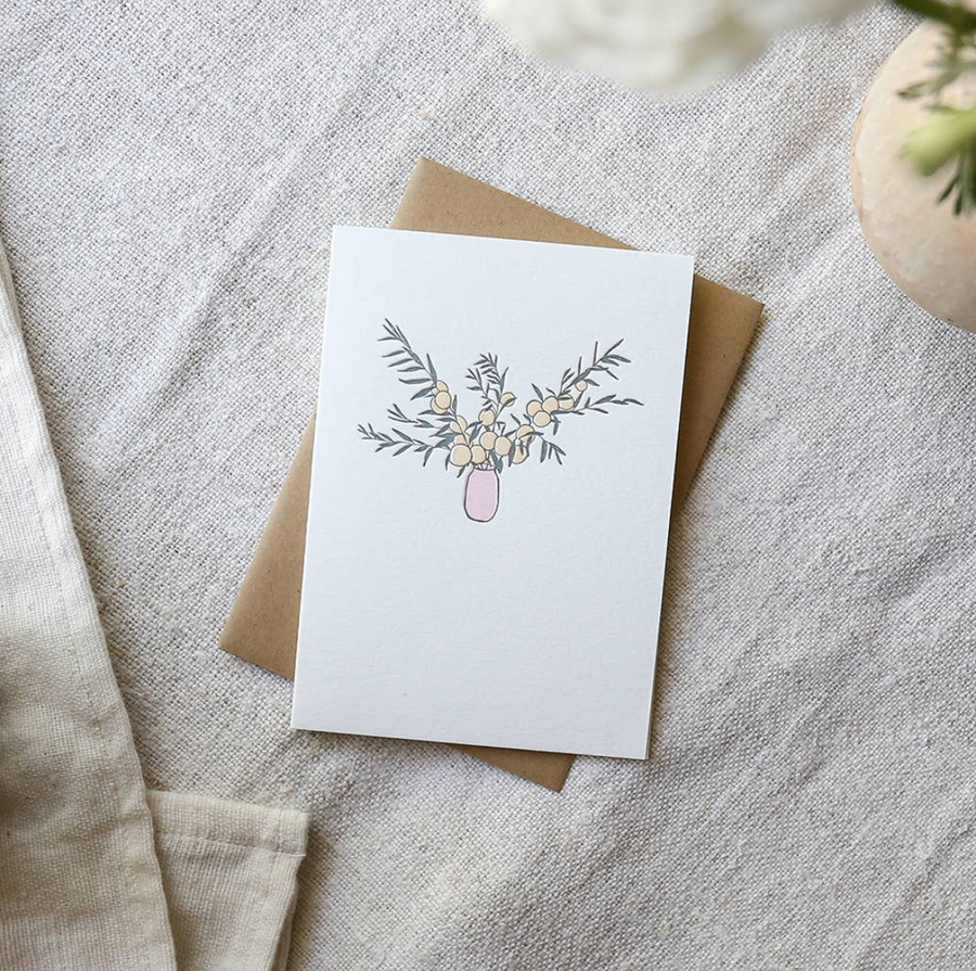 Market Flowers Greeting Card