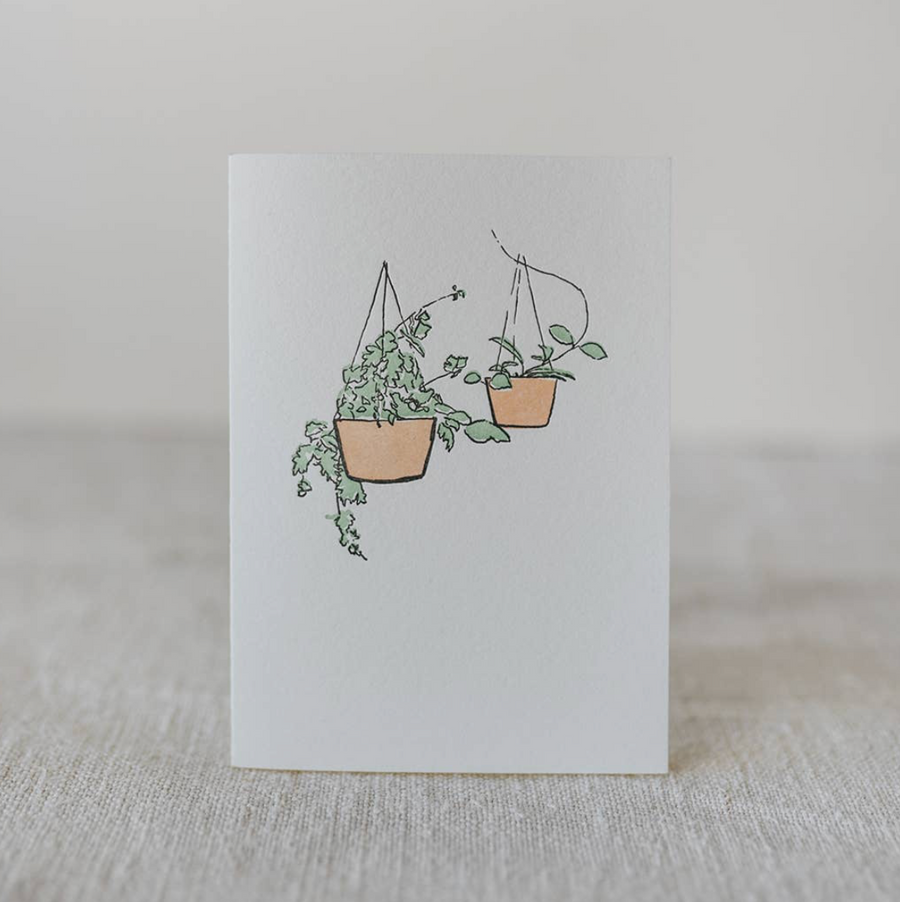 Hanging Plants Greeting Card