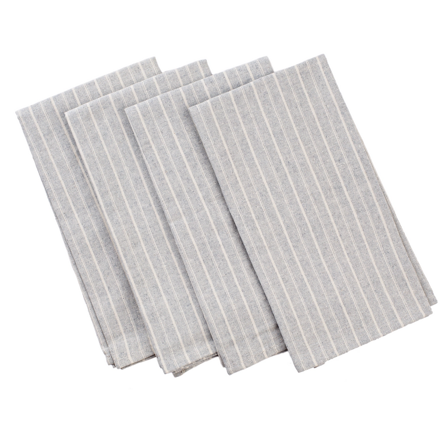 Meema Blue Grey Striped Cotton Napkin