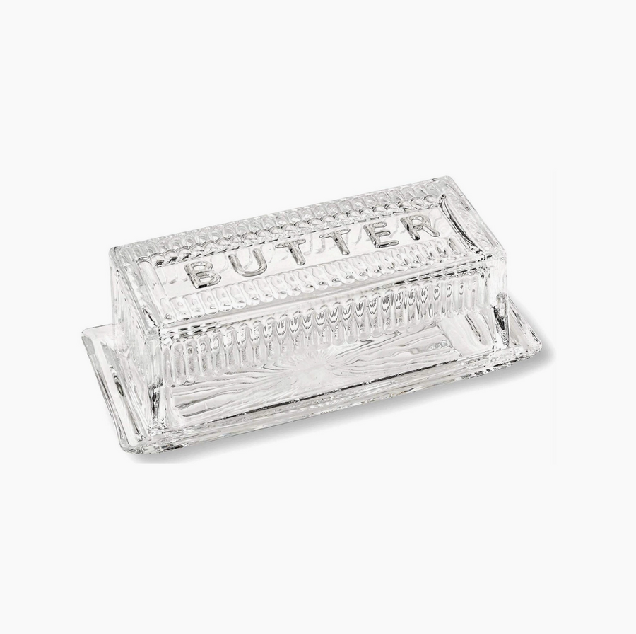 Glass Butter Dish with Lid