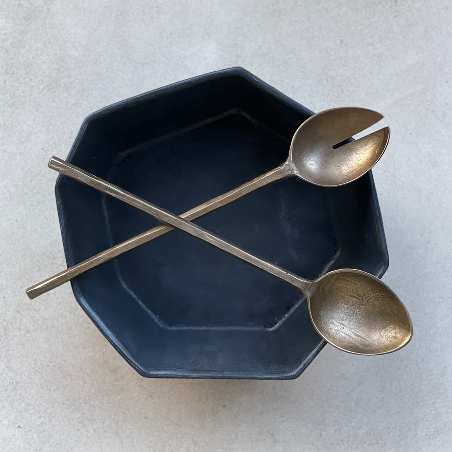 Hendrix Brass Salad Servers